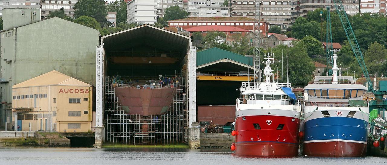 Vista de las instalaciones de Astilleros Armón en Vigo