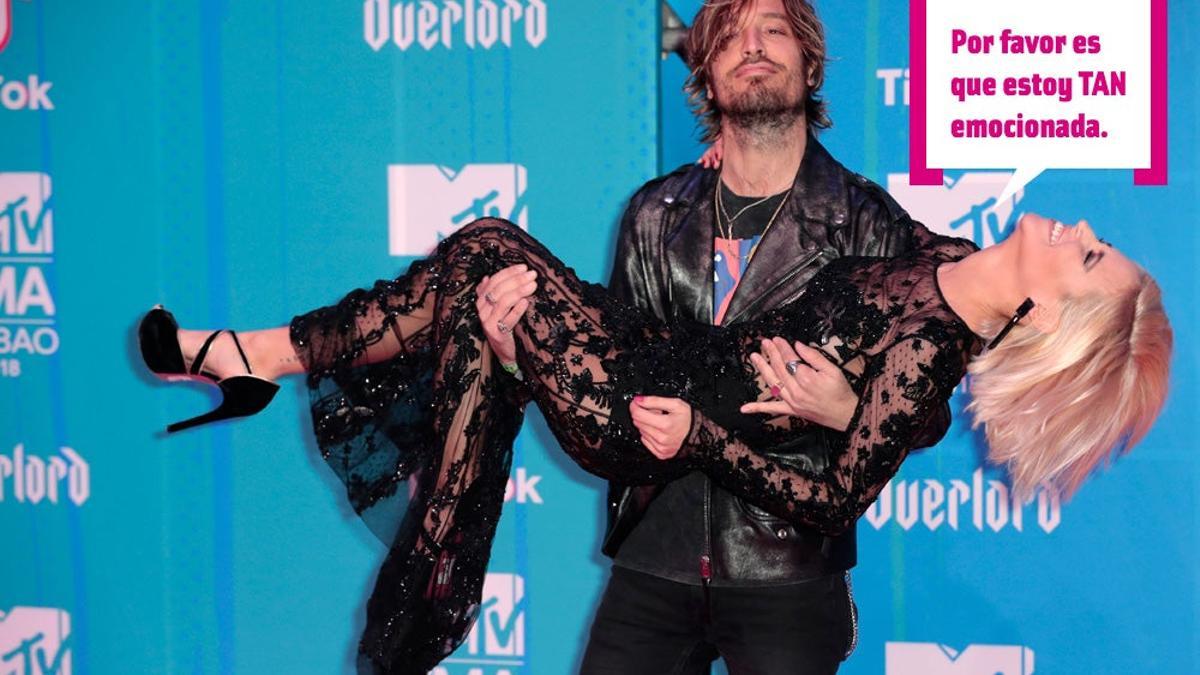 Ana Fernández y su novio en los MTV EMAs