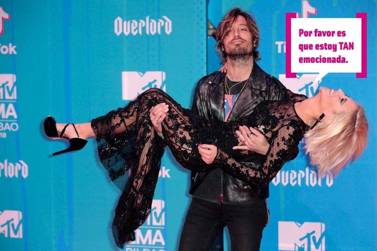 Ana Fernández y su novio en los MTV EMAs