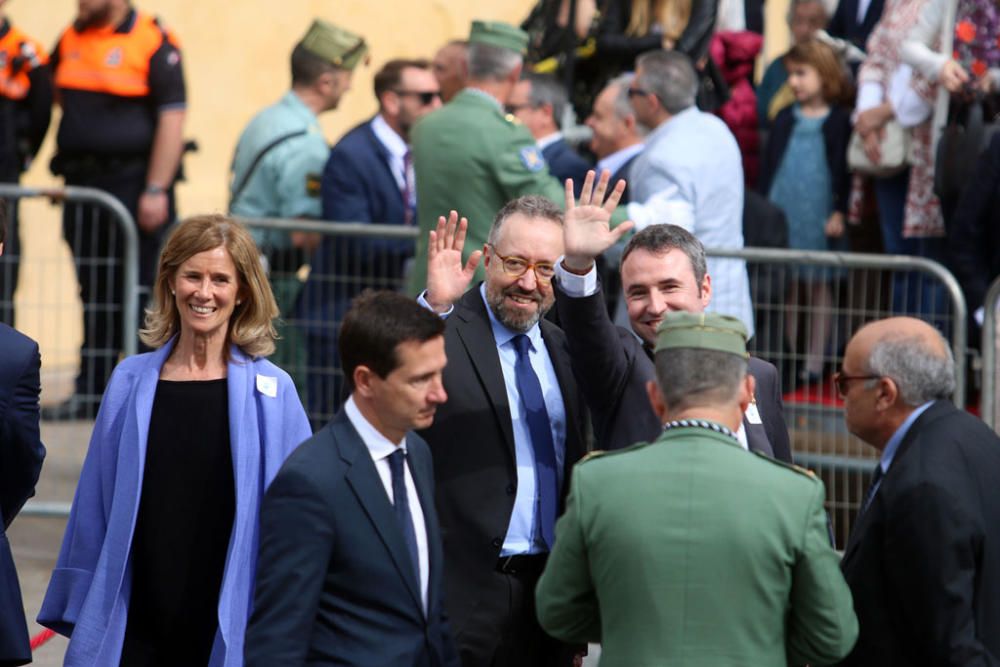 Tras desembarcar en el puerto de Málaga, la Compañía de Honores de la X Bandera del Tercio 'Alejandro Farnesio', IV protagoniza uno de los momentos más intensos de la Semana Santa de Málaga