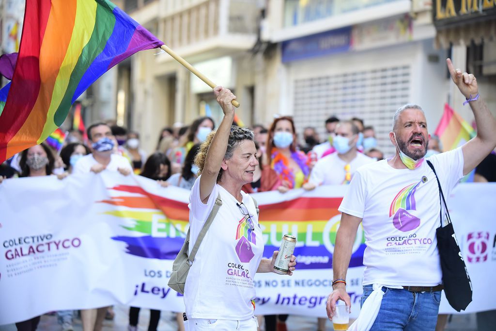 Marcha del colectivo LGTBI+ en Cartagena.