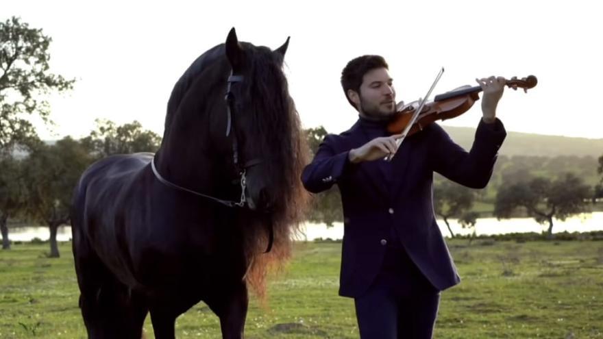 Paco Montalvo fusiona el mundo ecuestre con su violín con dos espectaculares vídeos