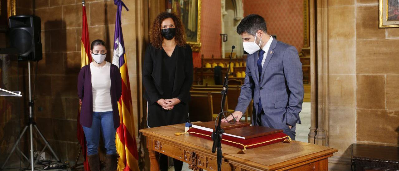 Javier de Juan, esta mañana, en la toma de posesión del cargo.