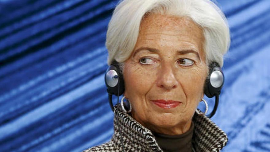 Christine Lagarde durante su entrevista