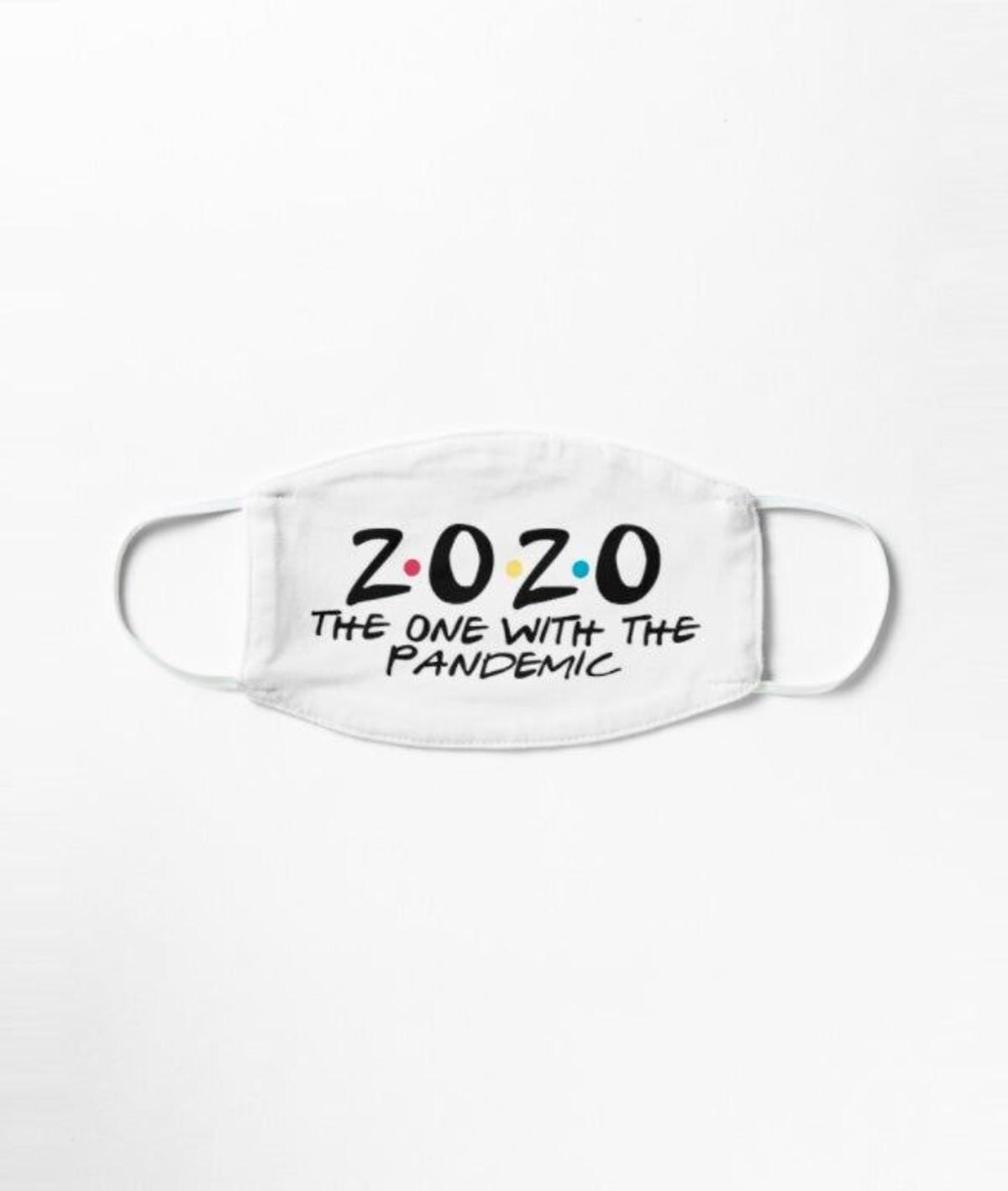 Mascarilla de 'Friends' '2020, el de la pandemia' a la venta en Redbubble. (Precio: 10,86 euros)