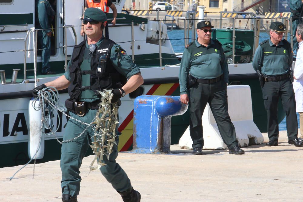 Simulacro en el puerto de Málaga