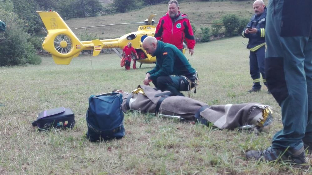 Rescate del montañero desaparecido en Somiedo