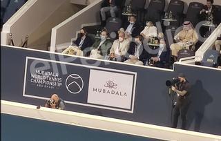 El rey Juan Carlos reaparece en el partido de Nadal en Abu Dabi