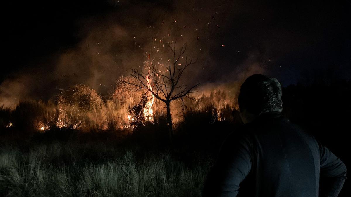 Incendio forestal en Trabazos.