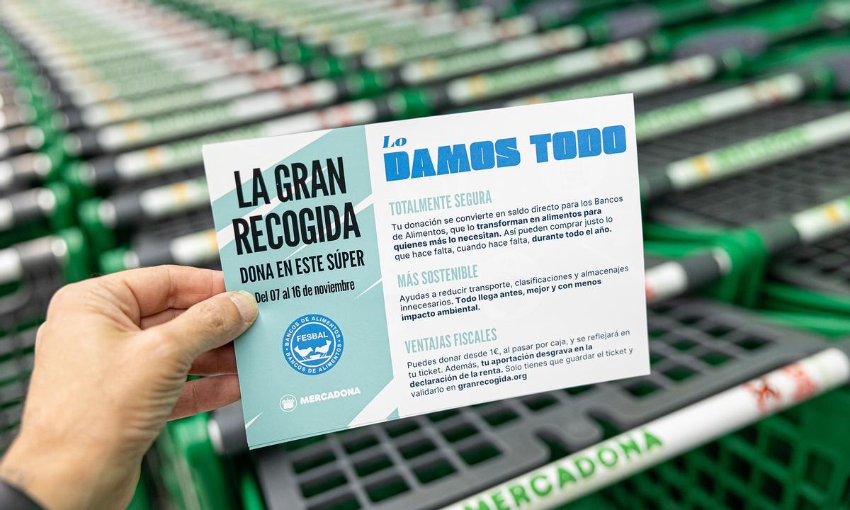 Los clientes de Mercadona en Córdoba donan 55.496 euros en la Gran Recogida 2025.