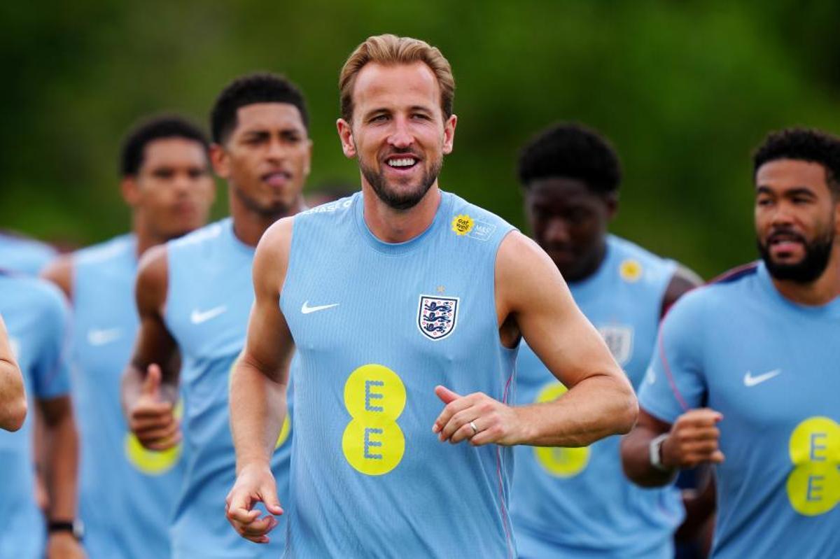 Harry Kane, durante un entrenamiento con Inglaterra