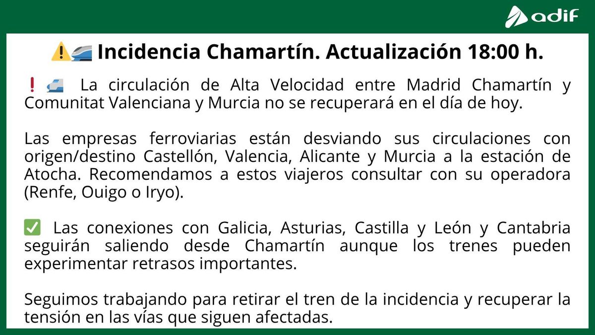 Comunicdo de Adif.