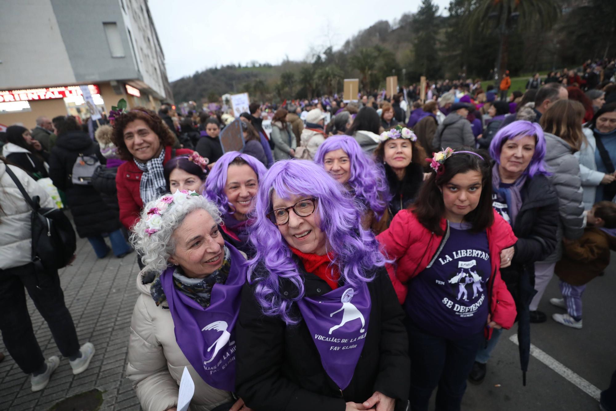 Así fue la manifestación del 8 M en Langreo