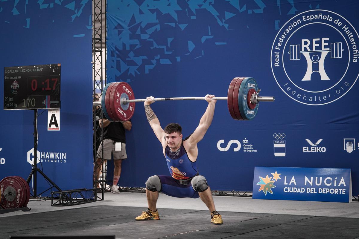 Kilian Gallart, vencedor en 79 kg, que aseguró su presencia en el Campeonato de Europa Sub-23.
