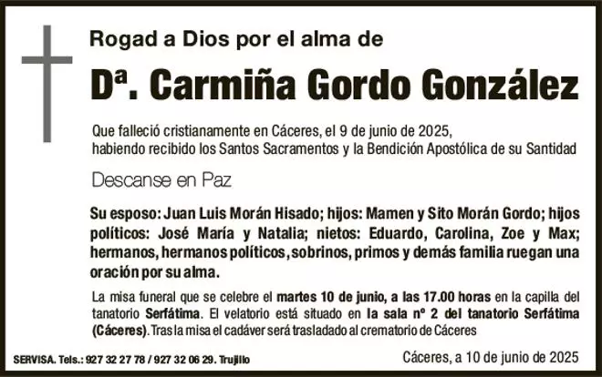 Dª Carmina Gordo González