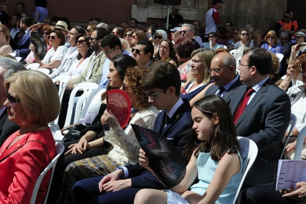 Coronación de la Virgen de la Soledad en la plaza Belluga