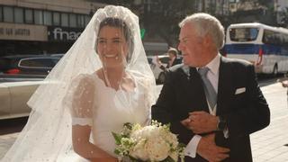 Natalia Santos Yanes brilla con una tiara de su madre en su boda en València