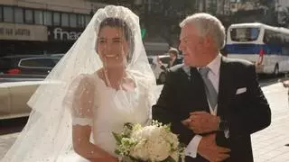 Natalia Santos Yanes brilla con una tiara de su madre en su boda en València
