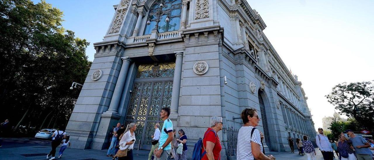Fachada del Banco de España en Madrid.