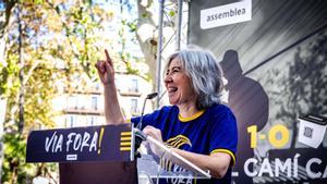 Manifestación convocada por ANC para recuperar lesperit dUrquinaona. En la imagen Dolors Feliu, presidenta de l`ANC