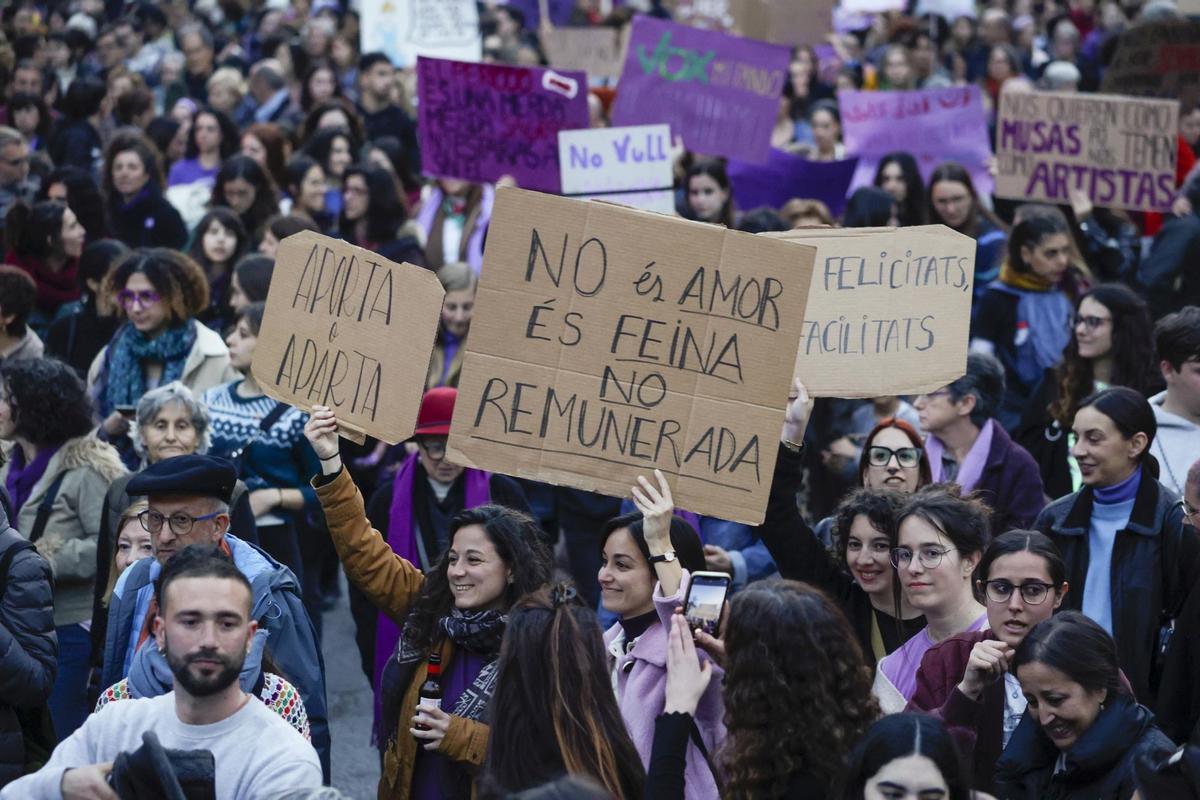 Manifestación del 8-M en Barcelona