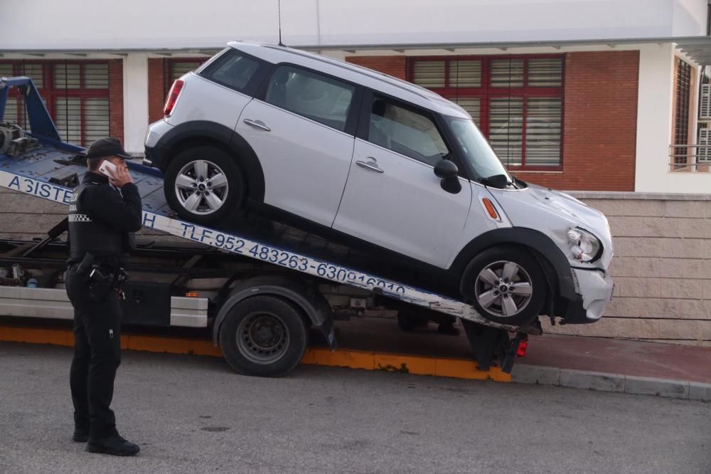 Coche que conducían las víctimas en el momento del ataque.