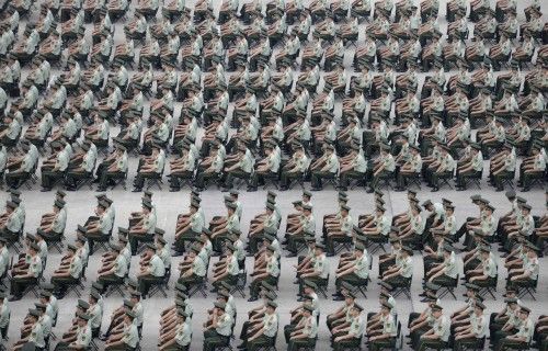 More than 1,000 Paramilitary policemen take part in an exercise in Nanjing