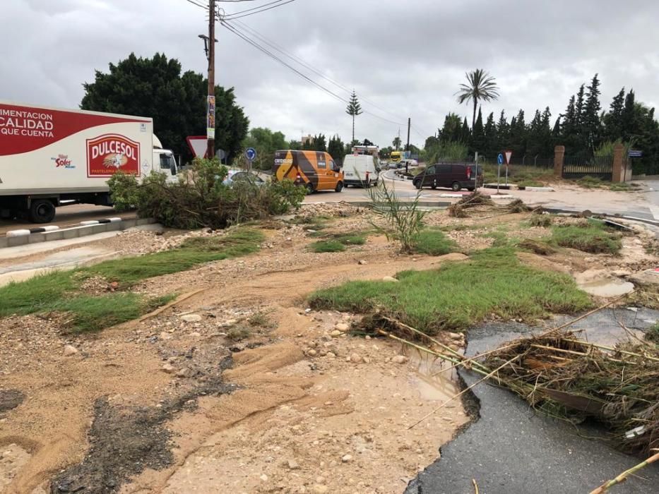 Así han quedado carreteras y caminos de Elche con