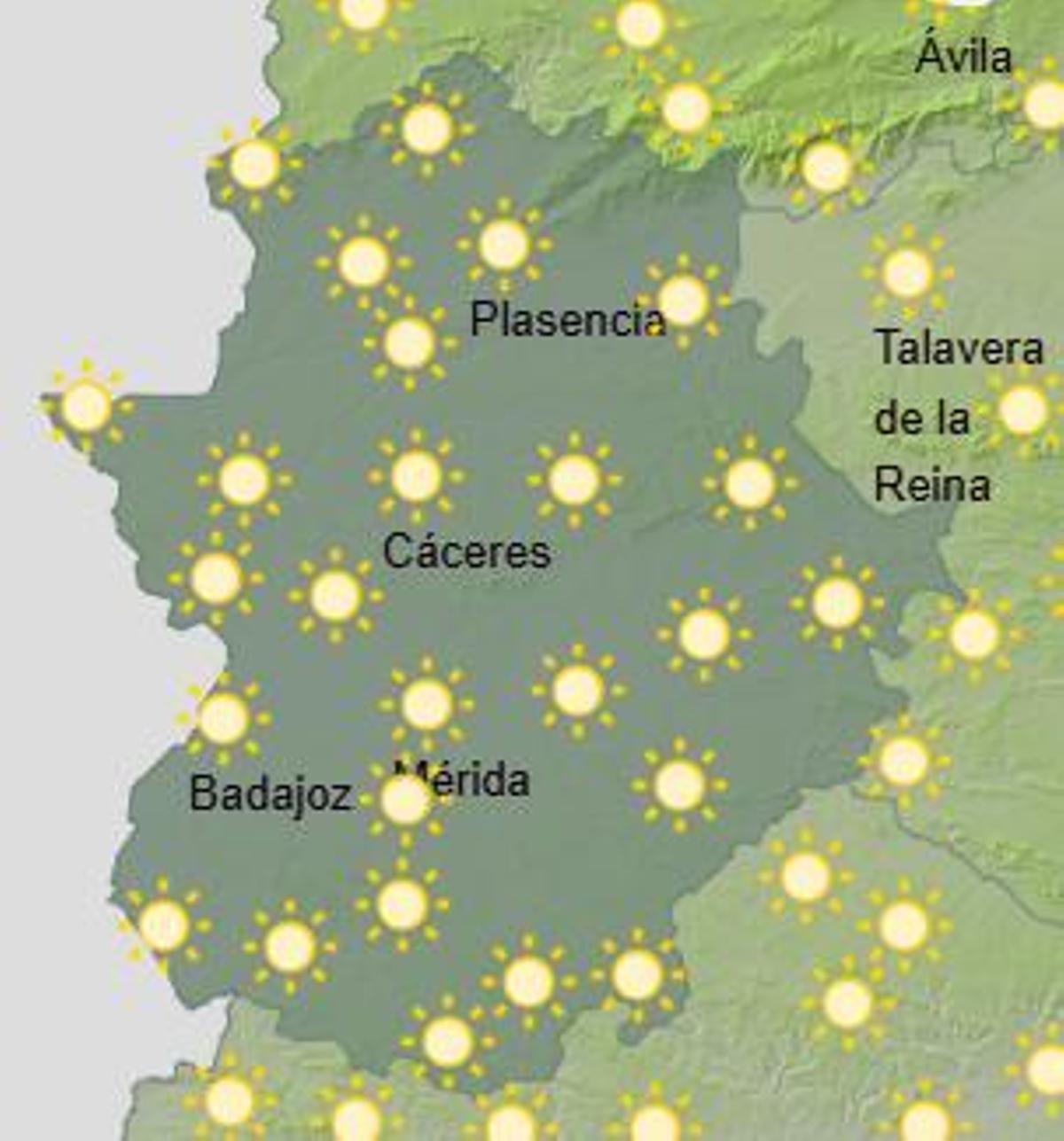 Previsión meteorológica para el viernes 21