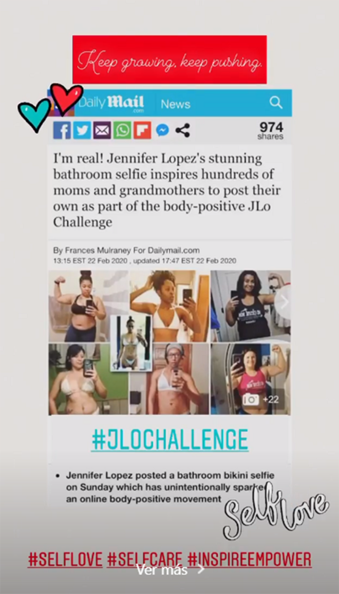 El challenge de Jennifer Lopez