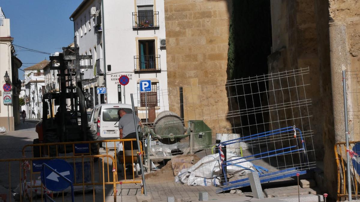 Obras del eje peatonal Realejo-San Lorenzo.