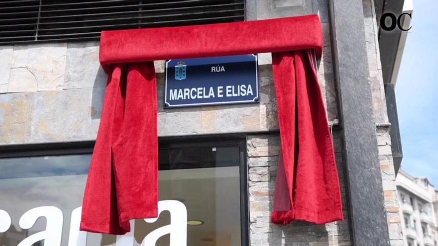 Inauguración de la calle Marcela e Elisa, en San Roque de Fóra