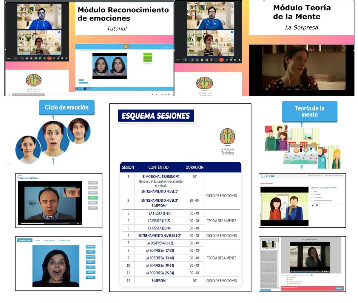 Distintas pantallas del programa