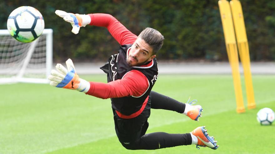 Suárez, en un entrenament de pretemporada.