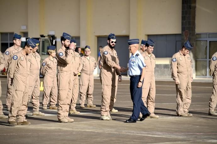 CANARIAS Y ECONOMIA 18-01-2019 BASE AEREA DE GANDO. TELDE-INGENIO. Ejército del Aire. Bienvenida del escuadrón del 10ª contingente del destacamento rappa en Sigonella.  FOTOS: JUAN CASTRO