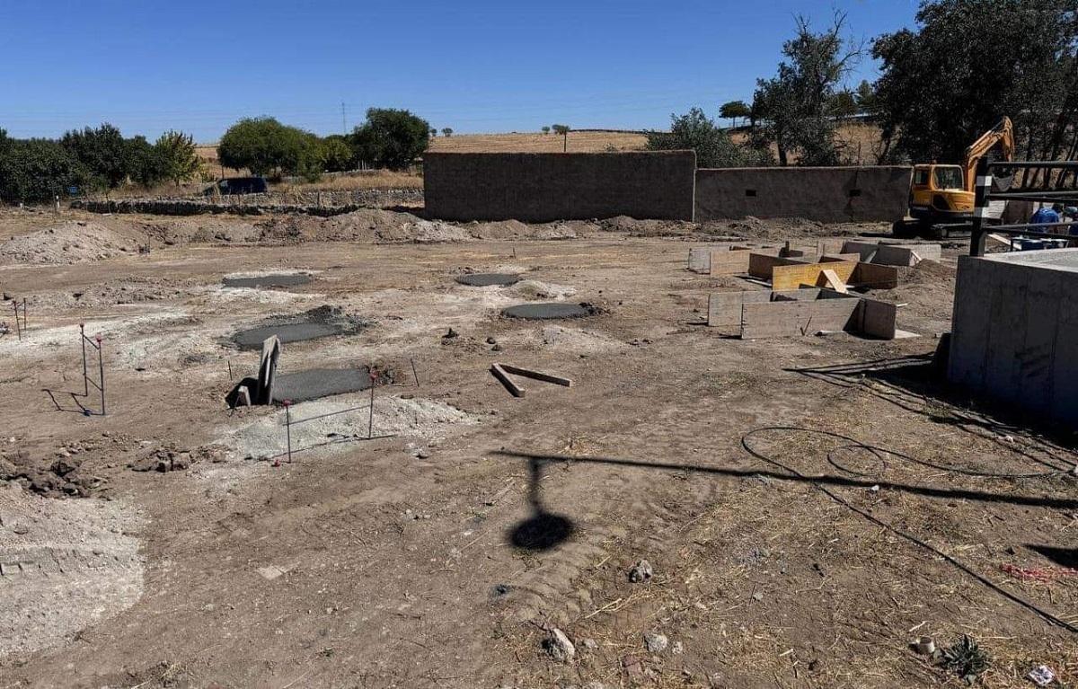 Vista del solar en obras.