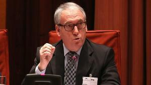 El presidente de la Diputación de Tarragona y alcalde de Vila-seca, Josep Poblet, en el Parlament el pasado 21 de enero.