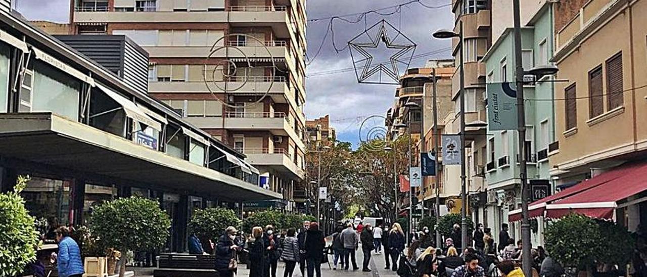 La avenida de la Libertad, punto neurálgico de San Vicente. |