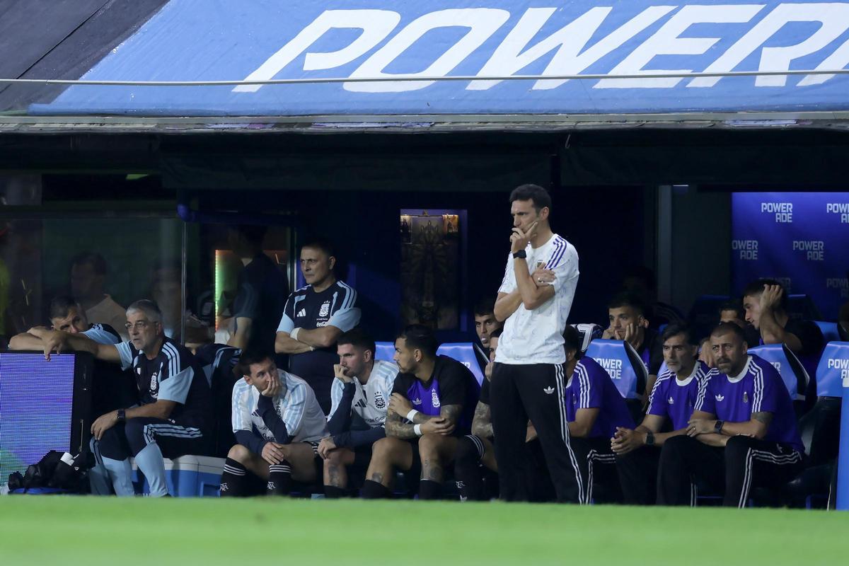 Scaloni, durante la victoria contra Mauritania