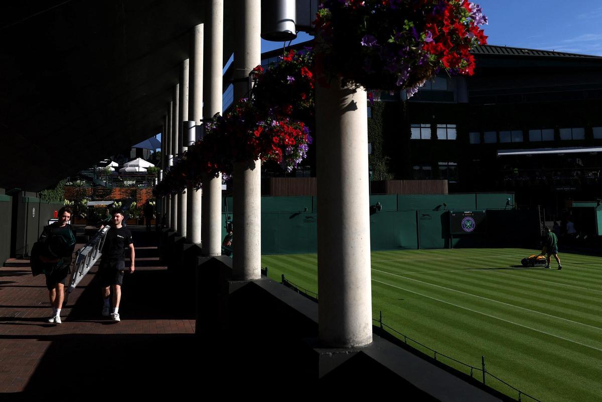 Todo listo en Wimbledon para la gran fiesta del tenis