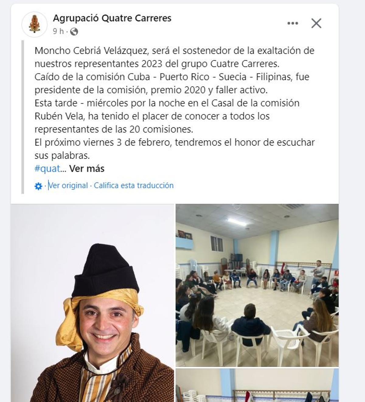 Y Moncho Cebriá es "Sostenedor"
