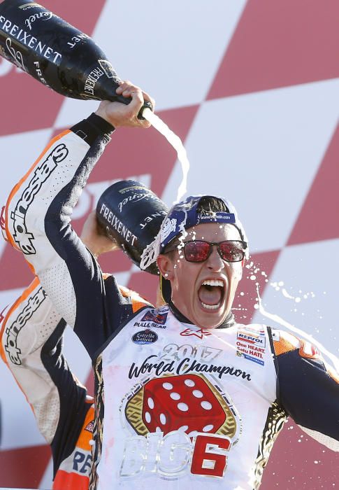 Márquez celebra su cuarto campeonato de MotoGP