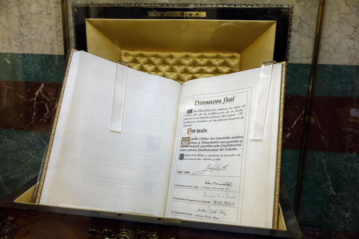 Una imagen de la Constitución de 1978.