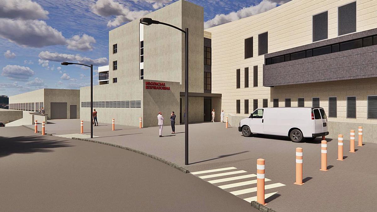 Imagen virtual del proyecto de reforma del área de Urgencias del hospital de Alzira. | LEVANTE-EMV