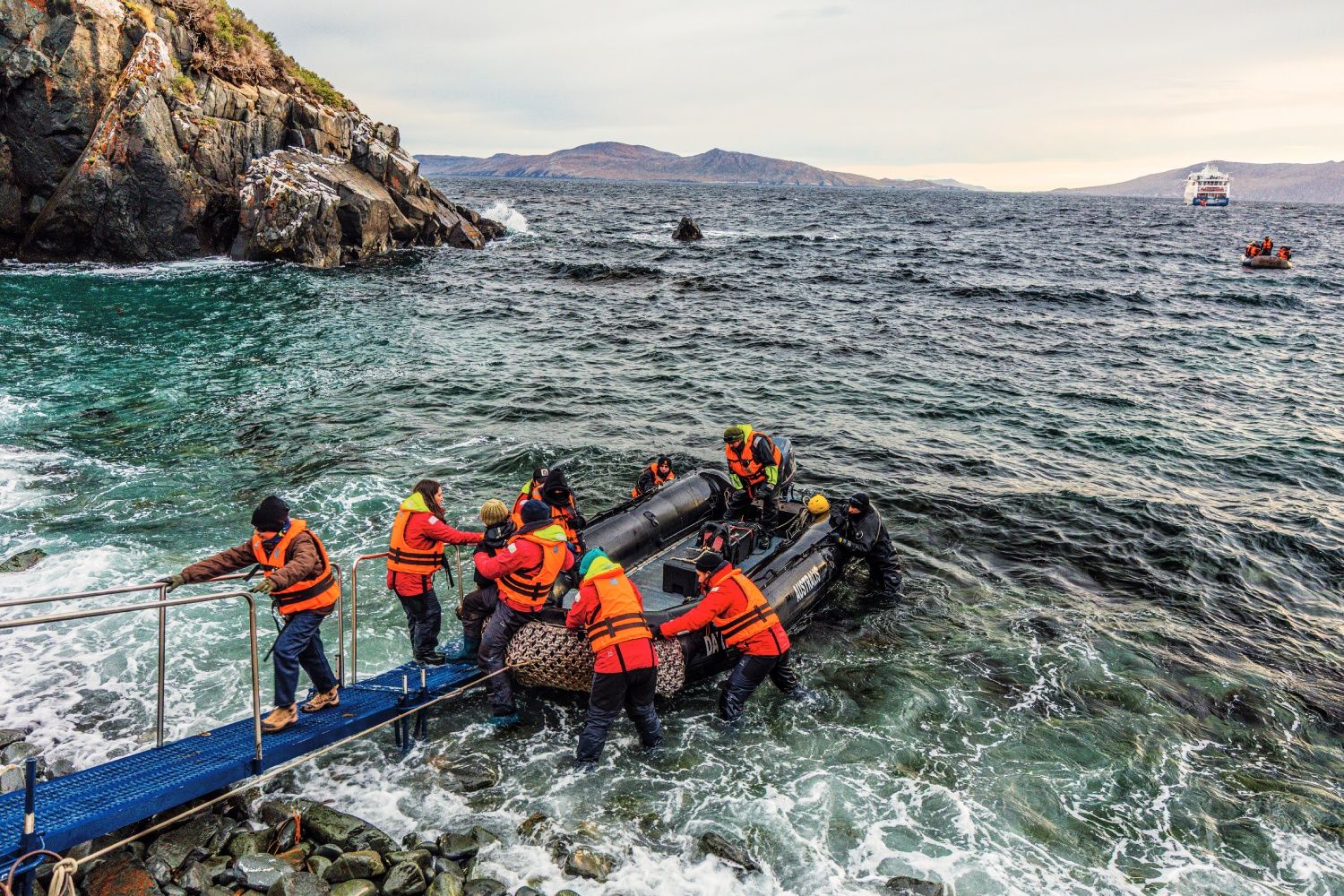 Desembarco en el Cabo de Hornos.