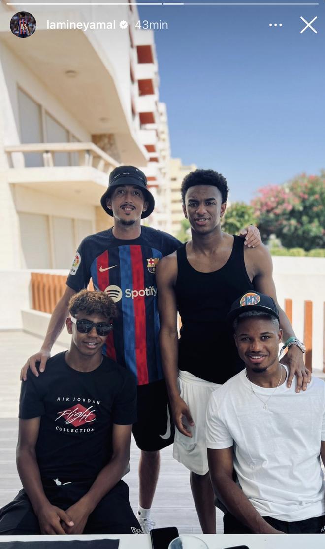 Balde, Ansu Fati y Lamine Yamal, disfrutan del verano ‘en equipo’