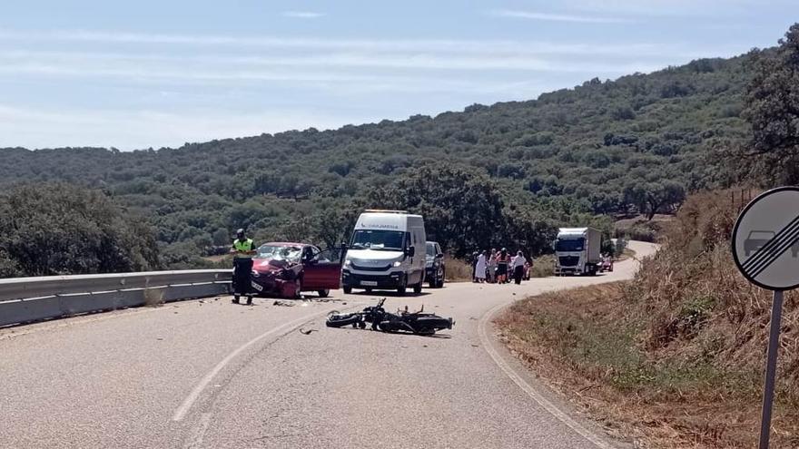 Fallece un motorista en una colisión en Salvatierra de los Barros