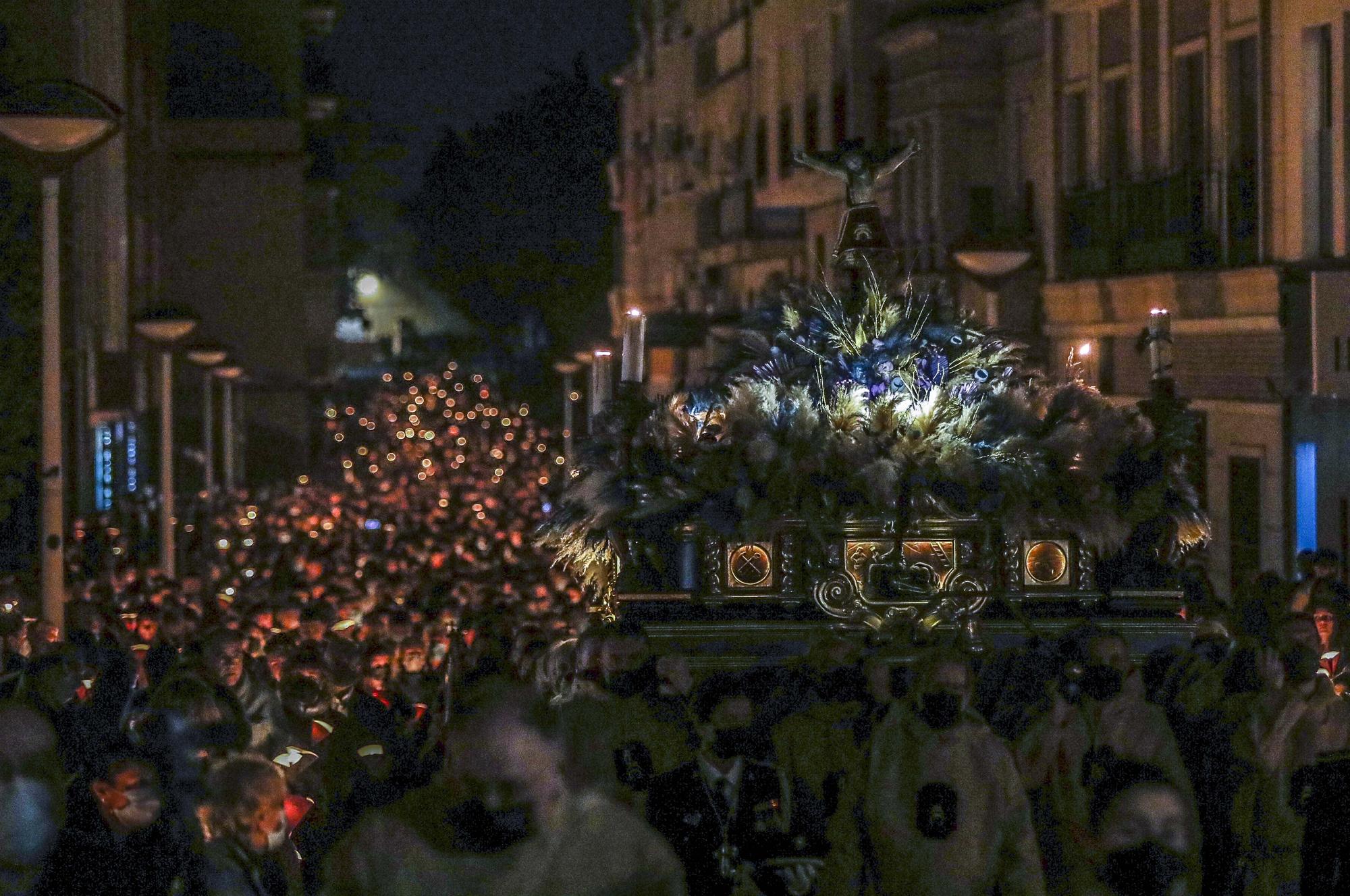 Elche procesiones Jueves santo: La Oracion del Huerto,Nuestra Señora de las Angustias y Maria Santisima de la Salud,La Flagelacion y Gloria,El Silencio,Cristo de Zalamea.