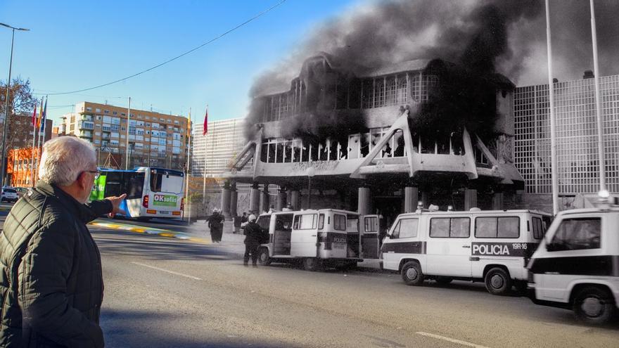 30 años de la quema de la Asamblea Regional de Murcia: &quot;Los manifestantes jugaban en casa&quot;