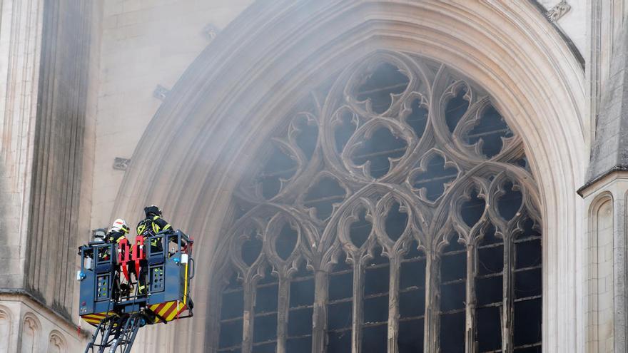La catedral de Nantes, després de l&#039;incendi